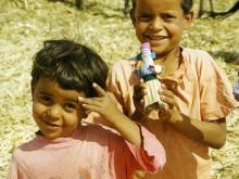 Children and Qurna dollies. Tayib and friend 1997