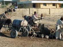 water collection by Ramesseum resthouse 2 1997